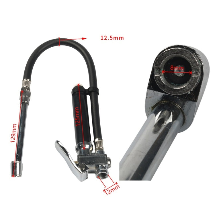 Hand-Held Inflatable Tire Pressure Rod For Car Motorcycle Tires(Black)