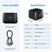 For GoPro HERO13 Black AMagisn Battery Charger Charging Seat