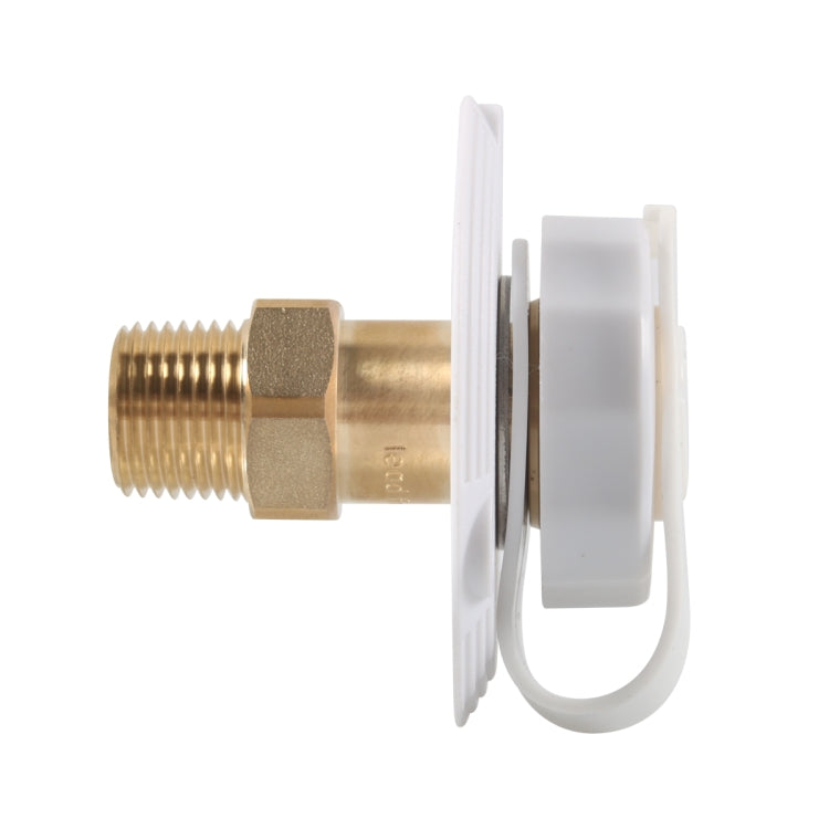 RV Brass Water Inlet Check Valve Yacht Accessories, Color: Black+Raw Tape