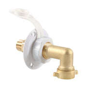 Brass Water Inlet Check Valve For Yacht RV With Adapter(White)