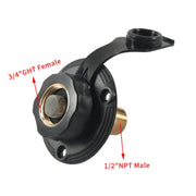 Brass Water Inlet Check Valve For Yacht RV With Adapter(Black)