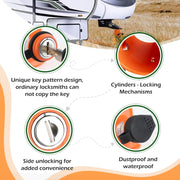 Semi-trailer RV Cylindrical Anti-theft Trailer Lock With Warning Sign