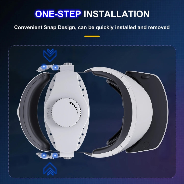 DEVASO For PlayStation VR 2 Elite Headband Non-Slip Comfortable Weight Reducing Headband(White)