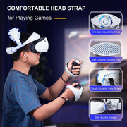 DEVASO For PlayStation VR 2 Elite Headband Non-Slip Comfortable Weight Reducing Headband(White)