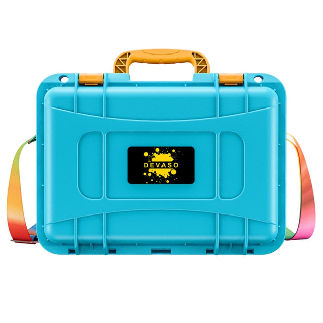 DEVASO For Switch / OLED IP67 Water-resistant Storage Case Hardshell Bag, Color: Orange Blue+Shoulder Strap