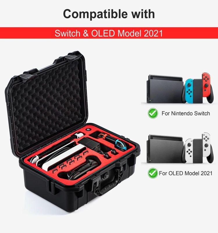 DEVASO For Switch / OLED IP67 Water-resistant Storage Case Hardshell Bag, Color: Black White