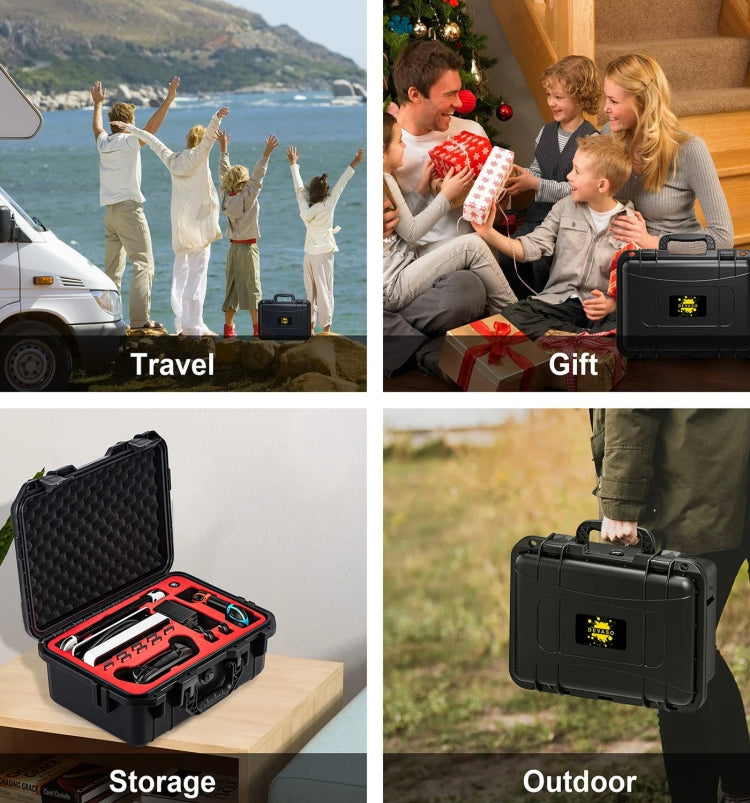 DEVASO For Switch / OLED IP67 Water-resistant Storage Case Hardshell Bag, Color: Black+Shoulder Strap