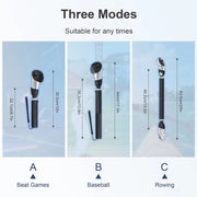 DEVASO For Meta Quest 3S / 3 Game Lightsaber Golf Game Extension Pole Baseball Grip Accessories(Black)
