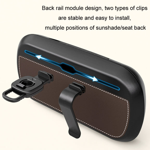 Car Sun Visor Hanging Sunroof Seat Back Tissue Box, Color: Suede Beige