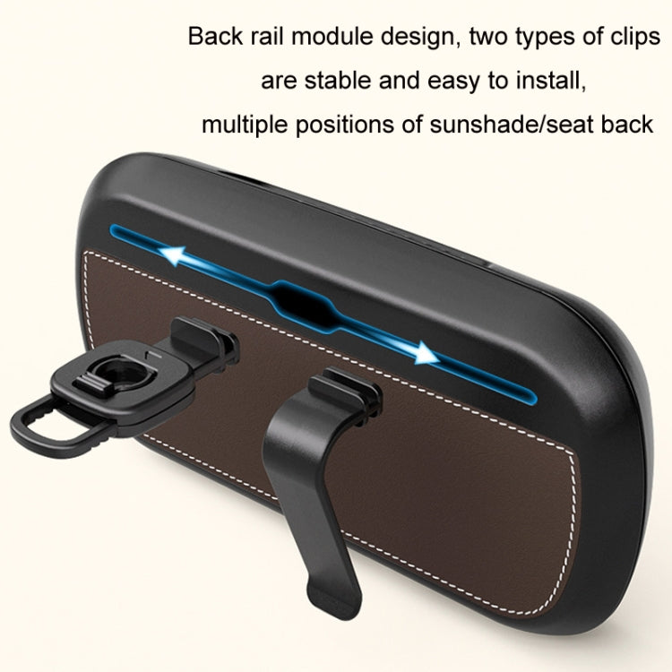Car Sun Visor Hanging Sunroof Seat Back Tissue Box, Color: Leather Beige