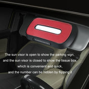 Car Sun Visor Hanging Sunroof Seat Back Tissue Box, Color: Leather Brown