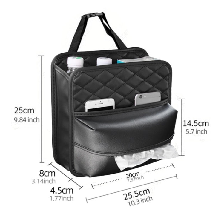 2 In 1 Car Seat Back Storage Hanging Tissue Bag, Style: Standard