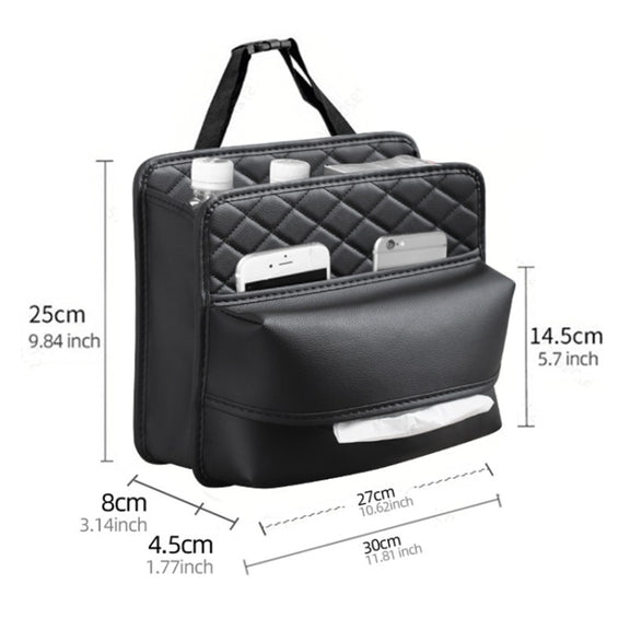 2 In 1 Car Seat Back Storage Hanging Tissue Bag, Style: Enlarged