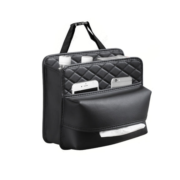 2 In 1 Car Seat Back Storage Hanging Tissue Bag, Style: Enlarged