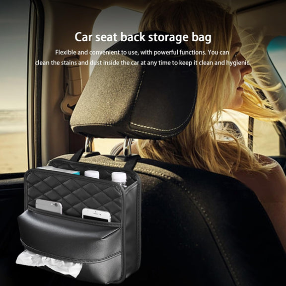 2 In 1 Car Seat Back Storage Hanging Tissue Bag, Style: Enlarged