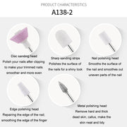 A138-1 Manicure Grinding Heads Set Nail Polishers Accessories Nail Tools