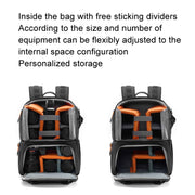 Cwatcun D132 DSLR Camera Backpack Hard-shell Crashproof Water-resistant Decompression Shoulder Photo Bag, Color: 2nd Generation Large Black