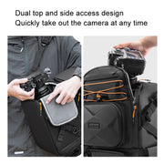 Cwatcun D132 DSLR Camera Backpack Hard-shell Crashproof Water-resistant Decompression Shoulder Photo Bag, Color: 2nd Generation Large Black
