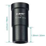 SVBONY F9102A 1.25 Inch 5x Multiplier Astronomical Telescope Accessories