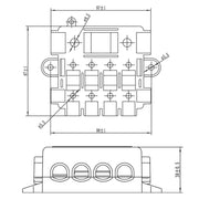 Five-Way One-Input Four-Output Fuse Box RV Power Supply Modification, Specifications: Fuse Box