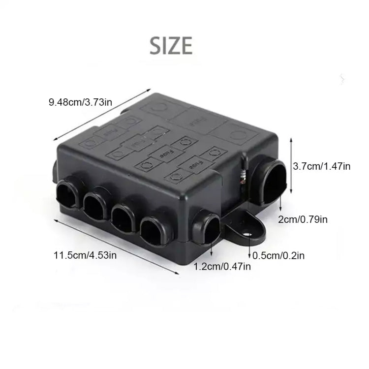 Five-Way One-Input Four-Output Fuse Box RV Power Supply Modification, Specifications: Fuse Box