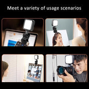 Clip Fill Light with PTZ Video Conference Mobile Phone Camera Photography Lamp, Spec: Rechargable RGB Light