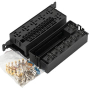 11-way 12V Relay Fuse Holder With Wire For Cars Ships, Specifications: Full Set 5 Pin