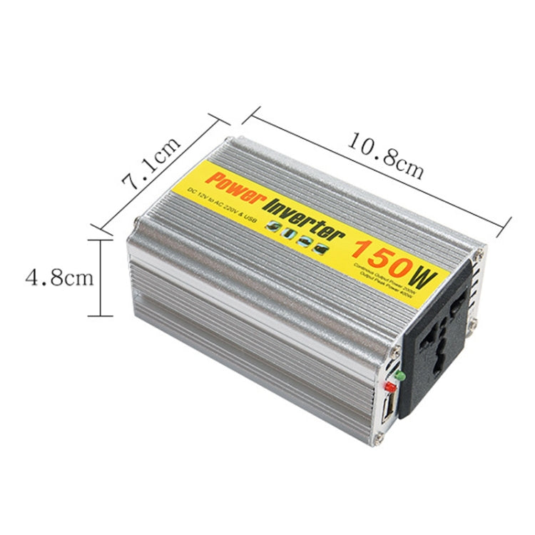 150W Car Inverter Modified Wave Automotive Power Conversion, Specification: 12V To 110V