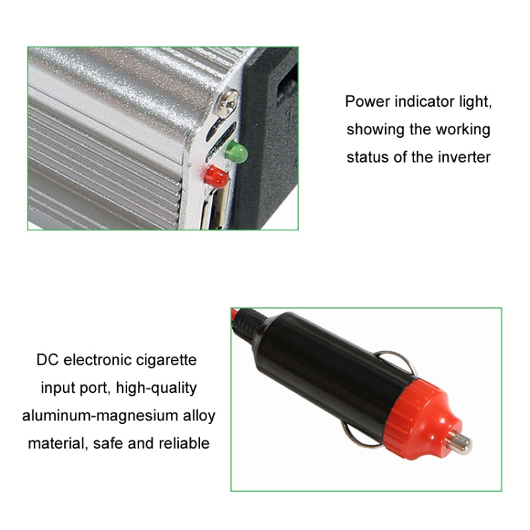 150W Car Inverter Modified Wave Automotive Power Conversion, Specification: 12V To 110V