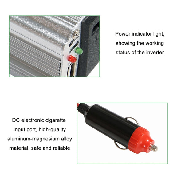 150W Car Inverter Modified Wave Automotive Power Conversion, Specification: 12V To 110V