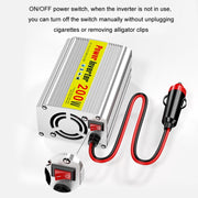 200W Modified Sine Wave Inverter Car Mobile Phone 2.1A Universal Power Supply, Specification: 12 To 220V