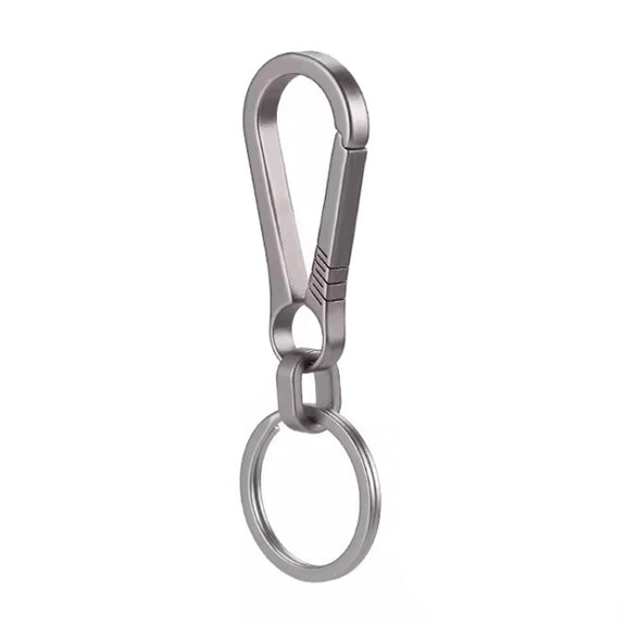 Titanium Alloy Car Keychain Multifunctional Simple Loss Prevention Belt Charm Ring, Style: Classic Model