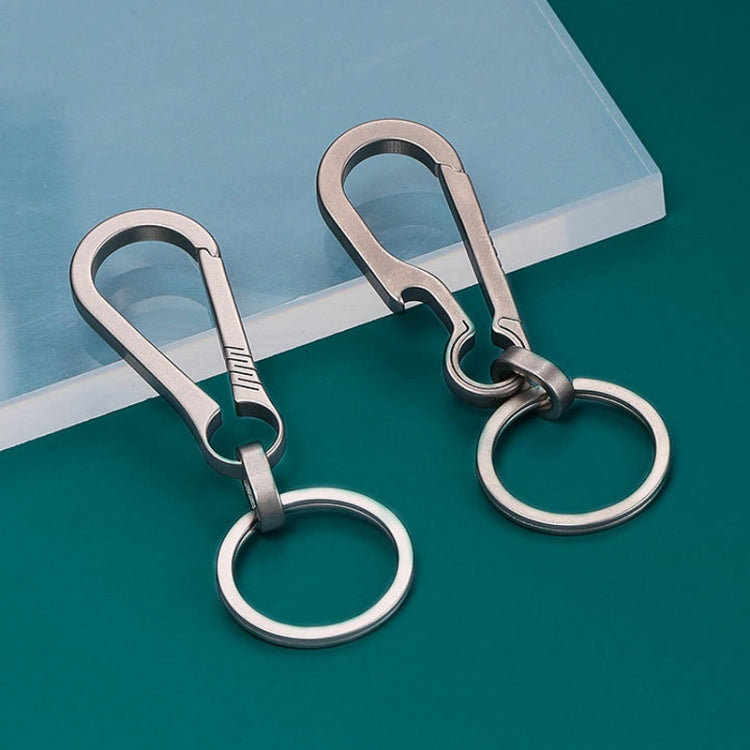 Titanium Alloy Car Keychain Multifunctional Simple Loss Prevention Belt Charm Ring, Style: Classic Model