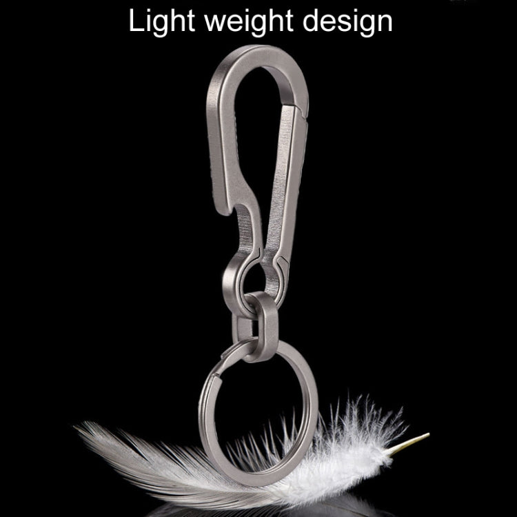 Titanium Alloy Car Keychain Multifunctional Simple Loss Prevention Belt Charm Ring, Style: Classic Model