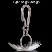 Titanium Alloy Car Keychain Multifunctional Simple Loss Prevention Belt Charm Ring, Style: Classic Model