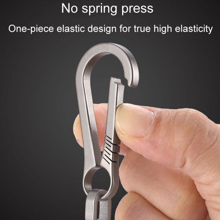 Titanium Alloy Car Keychain Multifunctional Simple Loss Prevention Belt Charm Ring, Style: Classic Model
