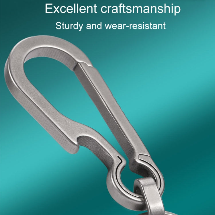 Titanium Alloy Car Keychain Multifunctional Simple Loss Prevention Belt Charm Ring, Style: Classic Model