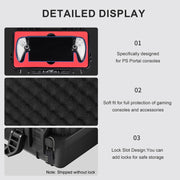 For PlayStation Portal STARTRC GAMES Console Storage Handheld IP67 Water-resistant Hard Shell Bag(Black)
