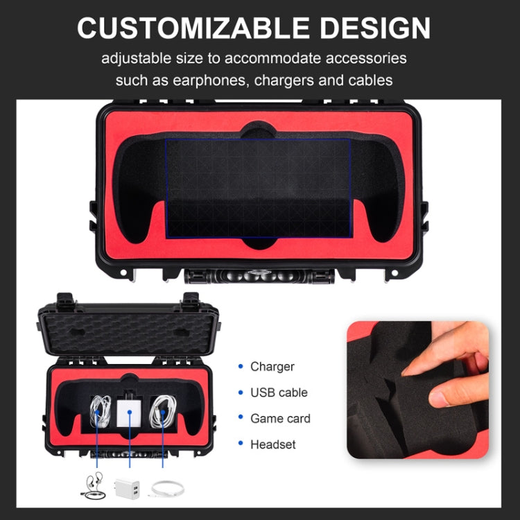 For PlayStation Portal STARTRC GAMES Console Storage Handheld IP67 Water-resistant Hard Shell Bag(Black)