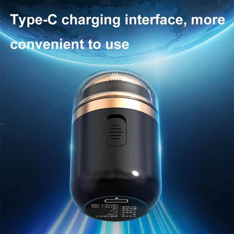TY-500 2 in 1 Mini Portable Rechargeable Electric Shaver Shaving Razor(White)
