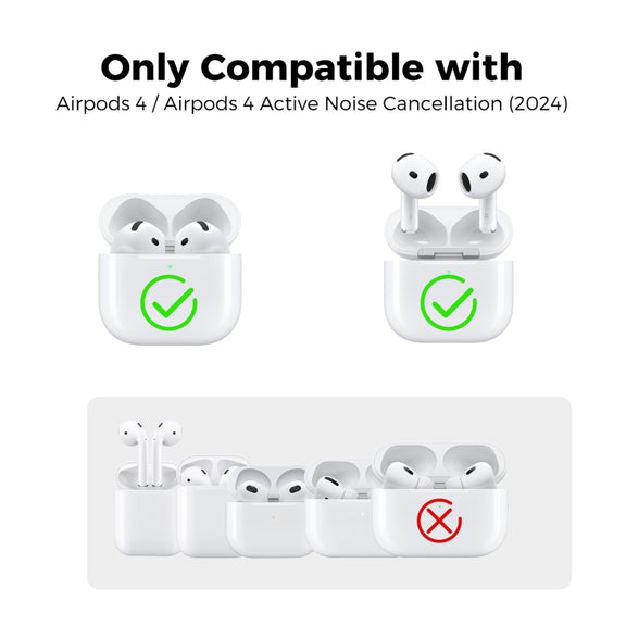 For Airpods 4 AhaStyle WG163 Earphone Drop-Proof Dust-Proof Silicone Protective Case With Cleanning Pen(White)