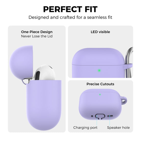For Airpods 4 AhaStyle WG163 Earphone Drop-Proof Dust-Proof Silicone Protective Case With Cleanning Pen(White)