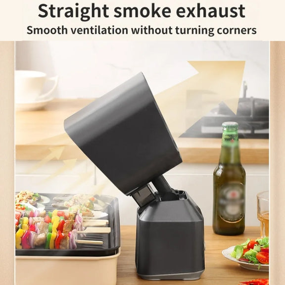 Desktop Range Hood Barbecue Small Movable Liftable Extractor Hood 2 Wind Speeds Adjust UK Plug