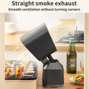 Desktop Range Hood Barbecue Small Movable Liftable Extractor Hood 2 Wind Speeds Adjust EU Plug