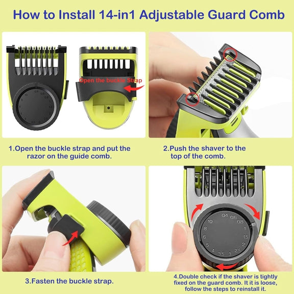 14-length  Guide Comb For Philips OneBlade QP2520 QP2530 QP2630 Electric Trimmer Shaver
