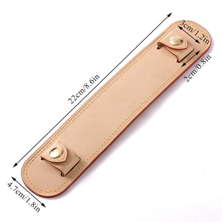 Simple Detachable Bag Anti Strangulation Leather Handle Accessory(Light Brown)