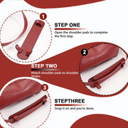 Simple Detachable Bag Anti Strangulation Leather Handle Accessory(Light Brown)