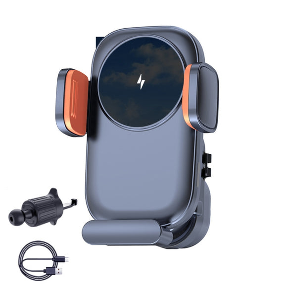 Car Wireless Charging Outlet Navigation Mobile Phone Holder(Single Hook Type)