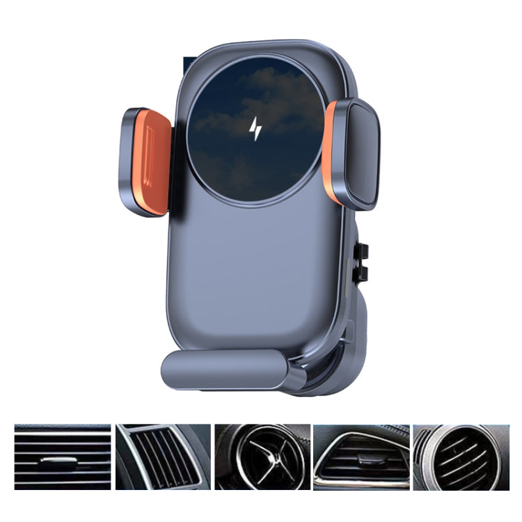 Car Wireless Charging Outlet Navigation Mobile Phone Holder(Single Hook Type)