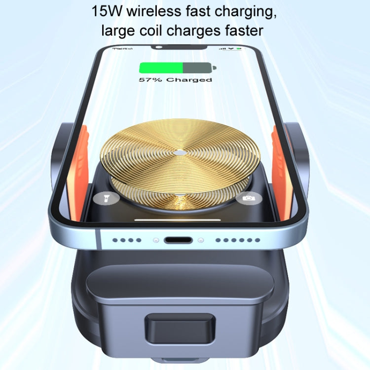 Car Wireless Charging Outlet Navigation Mobile Phone Holder(Single Hook Type)